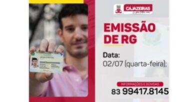 Prefeitura de Cajazeiras realiza agendamento para emissão de RG nesta quarta-feira