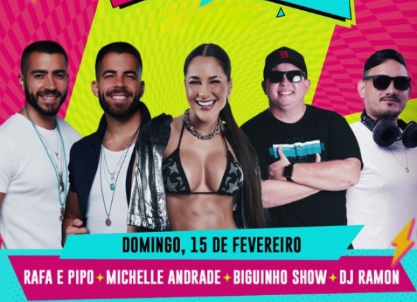Rafa & Pipo e Michele Andrade são as grandes atrações do domingo de Carnaval Rafa & Pipo e Michele Andrade são as grandes atrações do domingo de Carnaval
