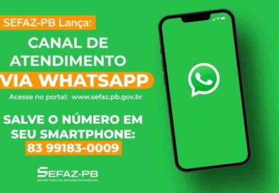 Sefaz-PB lança canal de atendimento via aplicativo WhatsApp para facilitar o acesso aos serviços digitais Sefaz-PB lança canal de atendimento via aplicativo WhatsApp para facilitar o acesso aos serviços digitais