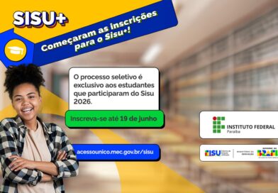 Sisu+ abre inscrições com 315 vagas para o IFPB e IF Sertão PB; no total, seis campi estão contemplados com vagas