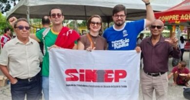 Integrantes do SINTEP-PB participam de ato público pelo fim da escala 6×1 e pela redução da jornada de trabalho Integrantes do SINTEP-PB participam de ato público pelo fim da escala 6×1 e pela redução da jornada de trabalho
